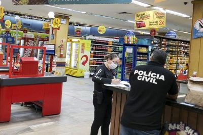 notícia: Polícia Civil aplica sanções administrativas em Belém e fecha lojas em Ananindeua 