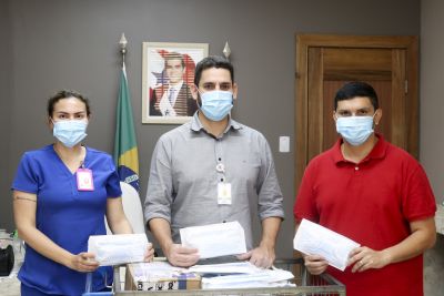 notícia: Santa Casa do Pará recebe doação de Face Shield e máscaras cirúrgicas