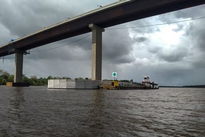 notícia: Obra de restauração da ponte sobre o rio Acará entra na reta final