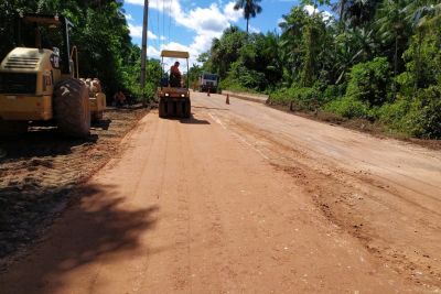 notícia: Obras da Setran garantirão trafegabilidade na rodovia PA-483