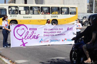 notícia: ParáPaz encerra 'Agosto Lilás' com blitz sobre direitos da mulher
