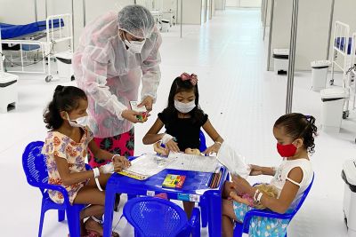 notícia: Hospital de Campanha do Hangar ganha brinquedoteca