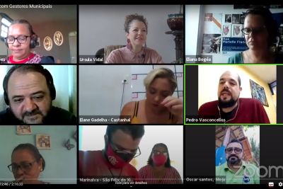 notícia: Web encontro entre Secult e gestores culturais do Pará debate Lei Aldir Blanc