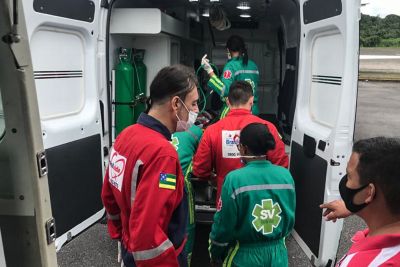 notícia: Graesp realiza transporte aeromédico de paciente de Portel, no Marajó, para Belém