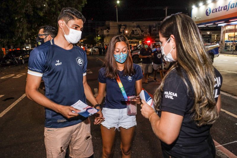 Polícia Civil lança campanha de combate a crime de importunação sexual nos estádios Fotos Marco Santos- Ag Pará <div class='credito_fotos'>Foto: Marco Santos / Ag. Pará   |   <a href='/midias/2021/originais/10077_0247b9fc-7969-8a50-e3f3-c2854551f0b3.jpg' download><i class='fa-solid fa-download'></i> Download</a></div>