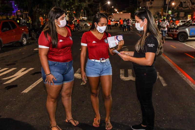 Polícia Civil lança campanha de combate a crime de importunação sexual nos estádios Fotos Marco Santos- Ag Pará <div class='credito_fotos'>Foto: Marco Santos / Ag. Pará   |   <a href='/midias/2021/originais/10077_18e8a37c-bada-4cb6-8d62-d255935d0769.jpg' download><i class='fa-solid fa-download'></i> Download</a></div>