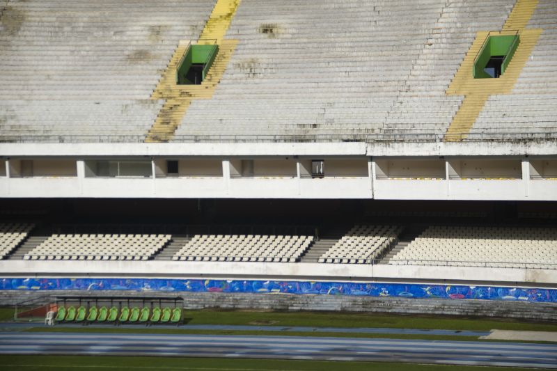 Estádio Olímpico do Pará - Mangueirão 25/02/2021 <div class='credito_fotos'>Foto: Pedro Guerreiro / Ag. Pará   |   <a href='/midias/2021/originais/7356_1a322ed3-9d5d-8eac-cdae-de1d58d1d337.jpg' download><i class='fa-solid fa-download'></i> Download</a></div>