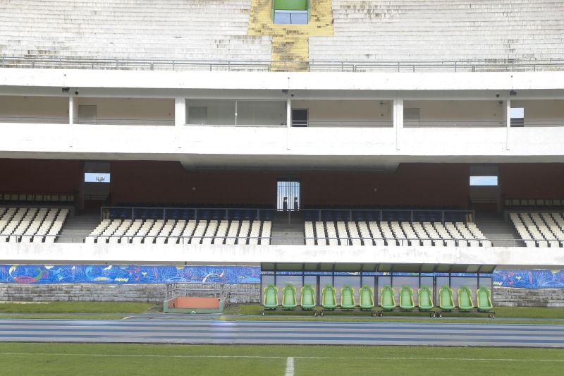 Estádio Olímpico do Pará - Mangueirão 25/02/2021 <div class='credito_fotos'>Foto: Pedro Guerreiro / Ag. Pará   |   <a href='/midias/2021/originais/7356_916f26db-b043-add6-9e45-67f12c9acb5a.jpg' download><i class='fa-solid fa-download'></i> Download</a></div>