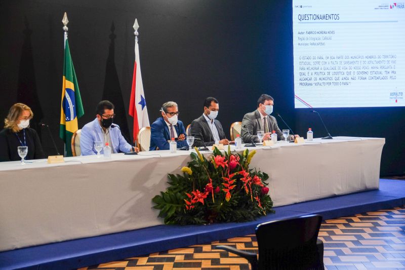 Audiencia publica que alinhou junto com internautas objetivos e metas do programa "Asfalto por todo o Para" <div class='credito_fotos'>Foto: Pedro Guerreiro / Ag. Pará   |   <a href='/midias/2021/originais/8567_e182f232-efce-2d4d-7063-222d998108d9.jpg' download><i class='fa-solid fa-download'></i> Download</a></div>