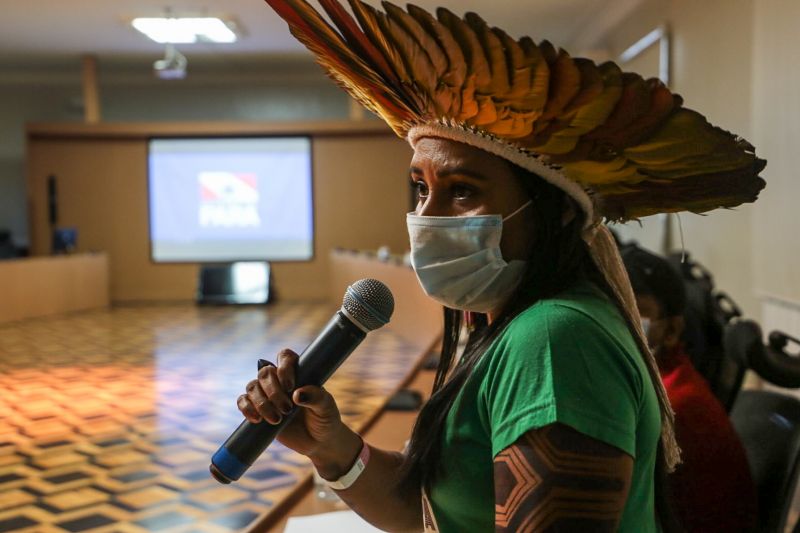 Nesta quarta-feira (23), o Governo do Estado criou um grupo de trabalho que serÃ¡ responsÃ¡vel pela execuÃ§Ã£o das pautas indÃ­genas no ParÃ¡. A decisÃ£o do Governador Helder Barbalho foi depois de um encontro com lideranÃ§as indÃ­genas de diversas etnias, que trouxeram Ã  gestÃ£o estadual 11 reivindicaÃ§Ãµes, que foram apresentadas durante a 2Âª ReuniÃ£o OrdinÃ¡ria do Conselho de PolÃ­tica Indigenista do Estado do ParÃ¡ (Consepi), realizada na semana passada em SantarÃ©m, oeste paraense. <div class='credito_fotos'>Foto: Bruno Cecim / Ag.Pará   |   <a href='/midias/2021/originais/8747_abced495-4232-1425-bd79-3bc837a488bb.jpg' download><i class='fa-solid fa-download'></i> Download</a></div>