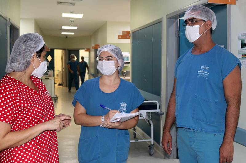 Enfermeira Suellen Coelho em Visita tecnica no  Intercambio de profissionais da saúde na Santa Casa