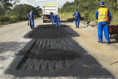 notícia: Operação garante restauração do asfalto na rodovia PA-150, no sudeste paraense