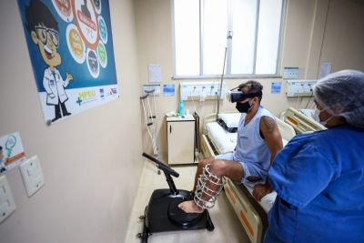 galeria: Fisioterapia com realidade virtual em 3D Hospital Galileu