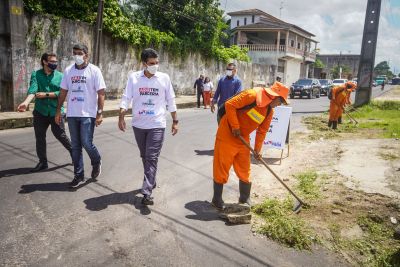 galeria: Governador acompanha limpeza de ruas em Ananindeua Fotos Marco Santos
