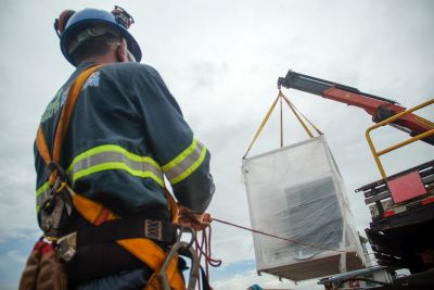 notícia: Chega a Juruti a usina de oxigênio que abastecerá o Hospital 9 de Abril