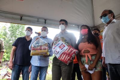 notícia: Governo entrega 574 cestas com alimentos a atingidos por enchente em Marabá