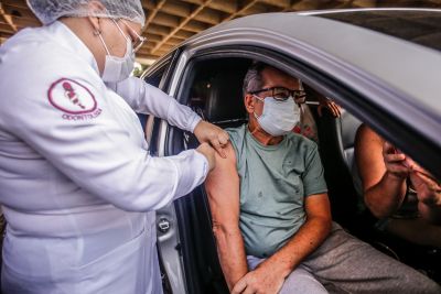 galeria: Pará itensifica vacinação e idosos com 60 anos são imunizados contra Covid-19 em Ananindeua