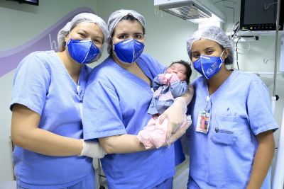 notícia: Bebê nasce com 5,2 kg no Hospital Materno-Infantil de Barcarena