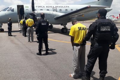 notícia: Seap e Depen transferem cinco presos do Pará para presídios federais