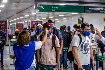 notícia: Sespa reforça prevenção ao coronavírus no Aeroporto Internacional de Belém