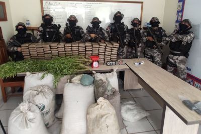 notícia: Companhia Independente de Polícia Militar (6ª CIPM) apreende 243 kg de maconha 