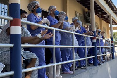 notícia: Em Santarém, Hospital de Campanha já recuperou 400 infectados pela Covid-19