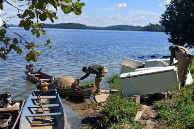 notícia: Fiscalização apreende e doa pescado na APA Mosaico Lago de Tucuruí