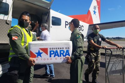 notícia: Graesp transporta mais de 100 mil doses de vacinas para o interior do Pará