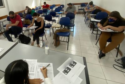 notícia: Sem eventualidades, mais de 31 mil candidatos realizaram a prova para delegado da Polícia Civil do Pará 