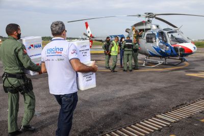 notícia: Graesp realiza mais uma rota de distribuição dos imunizantes contra a Covid-19 para os municípios do Marajó e Cametá