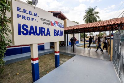 notícia: Escola Profª Isaura Baía, em Mocajuba, é a 72ª reconstruída pelo Governo do Pará