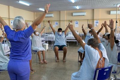 notícia: Fisioterapia é forte aliado na recuperação de pacientes do Hospital de Campanha de Santarém