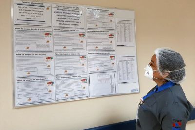 notícia: Profissionais do Hospital Abelardo Santos são homenageados pelos usuários em murais