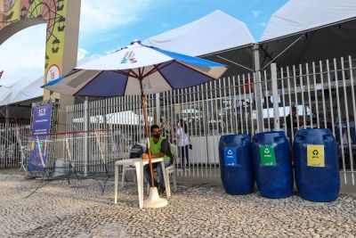 notícia: Semas instala EcoPonto no Arraial de Nazaré para coleta seletiva de resíduos recicláveis  