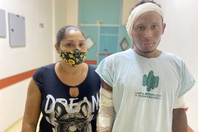 notícia: Após acidente em embarcação, paciente vindo de Chaves recebe alta no Hospital Metropolitano