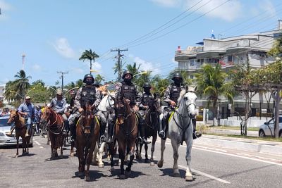 notícia: Órgãos de segurança pública auxiliam em Cavalgada em Salinopólis