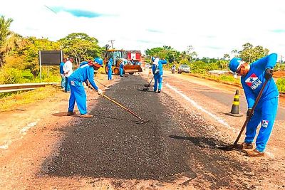 notícia: Secretaria de Transportes segue com obras de restauração da PA-150, no sudeste do Pará