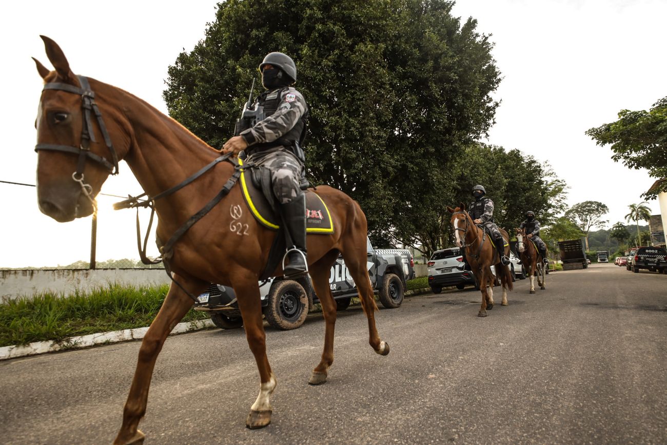 Cavalaria da PM inaugura pista Centauro de Maneabilidade a Cavalo - SSP