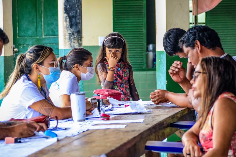 Aldeia Indígena Gaviões Kiykatejê  - Saúde por todo o Pará - Fotos Pedro Guerreiro / AGPARÁ <div class='credito_fotos'>Foto: Pedro Guerreiro / Ag. Pará   |   <a href='/midias/2022/originais/13041_8c6fcc52-da5f-ad9b-dbf3-41f51b2be574.jpg' download><i class='fa-solid fa-download'></i> Download</a></div>