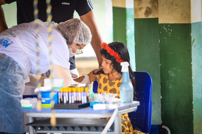 Aldeia Indígena Gaviões Kiykatejê  - Saúde por todo o Pará - Fotos Pedro Guerreiro / AGPARÁ <div class='credito_fotos'>Foto: Pedro Guerreiro / Ag. Pará   |   <a href='/midias/2022/originais/13041_bc0d6cee-188a-cf32-a180-54a0281c94d3.jpg' download><i class='fa-solid fa-download'></i> Download</a></div>