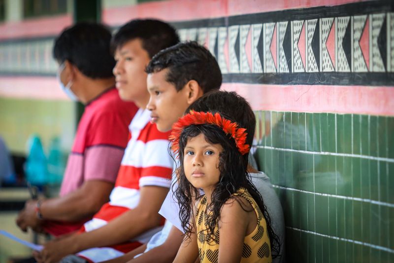 Aldeia Indígena Gaviões Kiykatejê  - Saúde por todo o Pará - Fotos Pedro Guerreiro / AGPARÁ <div class='credito_fotos'>Foto: Pedro Guerreiro / Ag. Pará   |   <a href='/midias/2022/originais/13041_bcd1d153-f9ea-fff7-5ac6-18eaf67ce962.jpg' download><i class='fa-solid fa-download'></i> Download</a></div>