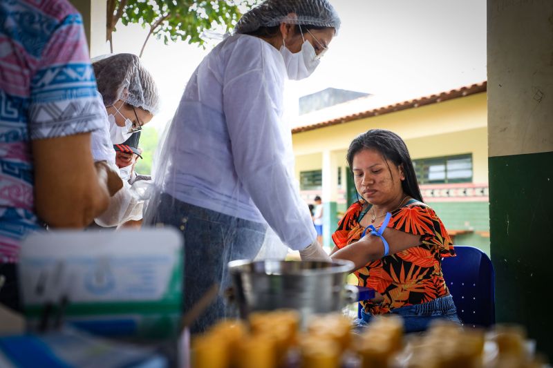 Aldeia Indígena Gaviões Kiykatejê  - Saúde por todo o Pará - Fotos Pedro Guerreiro / AGPARÁ <div class='credito_fotos'>Foto: Pedro Guerreiro / Ag. Pará   |   <a href='/midias/2022/originais/13041_c7a97ed5-9230-22bd-64e5-3b9e5c854a42.jpg' download><i class='fa-solid fa-download'></i> Download</a></div>