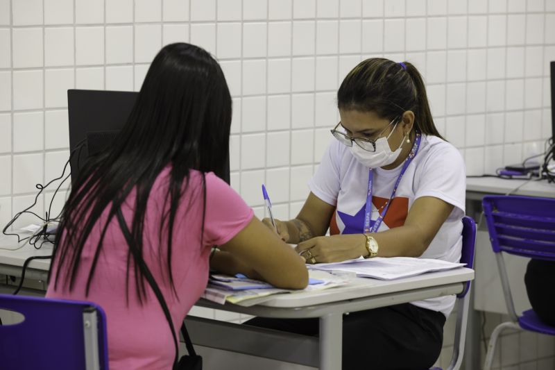 Pré-matrícula para a Creche Prof. Orlando Bitar, o espaço de aprendizagem entregue pelo Governo do Estado amplia o número de vagas na educação infantil <div class='credito_fotos'>Foto: David Alves / Ag.Pará   |   <a href='/midias/2022/originais/14125_45b4eeb1-7c49-09b2-d2a0-68699f539e45.jpg' download><i class='fa-solid fa-download'></i> Download</a></div>