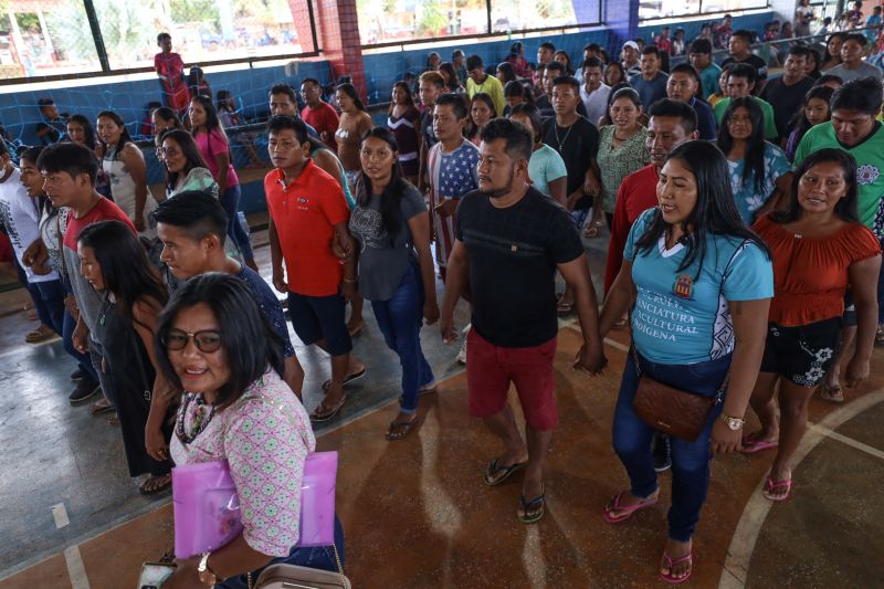 ENSAIO SOLENIDADE OUTORGA LICENCIATURA INTERCULTURAL INDÍGENA - Rodrigo Pinheiro AgPará <div class='credito_fotos'>Foto: Rodrigo Pinheiro / Ag.Pará   |   <a href='/midias/2022/originais/14540_d2a6601a-b106-4346-f07e-77592b28786e.jpg' download><i class='fa-solid fa-download'></i> Download</a></div>