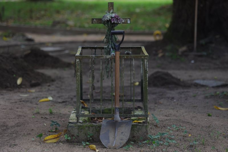 Obra de recuperação do Cemitério da Soledade, necrópole pública fundada em 1850, devido epidemia de febre amarela do século XIX, situado no bairro de Batista Campos na cidade paraense de Belém (estado brasileiro do Pará). <div class='credito_fotos'>Foto: David Alves / Ag.Pará   |   <a href='/midias/2022/originais/14905_91f4353d-2d96-9aa1-46e7-50113eb4f20a.jpg' download><i class='fa-solid fa-download'></i> Download</a></div>