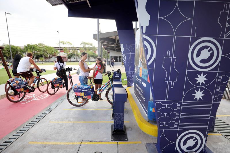 Porto do futuro, o parque localizado em frente ao terminal hidroviário de Belém, integra a área portuária da capital paraense. <div class='credito_fotos'>Foto: Bruno Cecim / Ag.Pará   |   <a href='/midias/2022/originais/14911_290ce7c2-f0c8-35c7-32ad-e57f9812390e.jpg' download><i class='fa-solid fa-download'></i> Download</a></div>