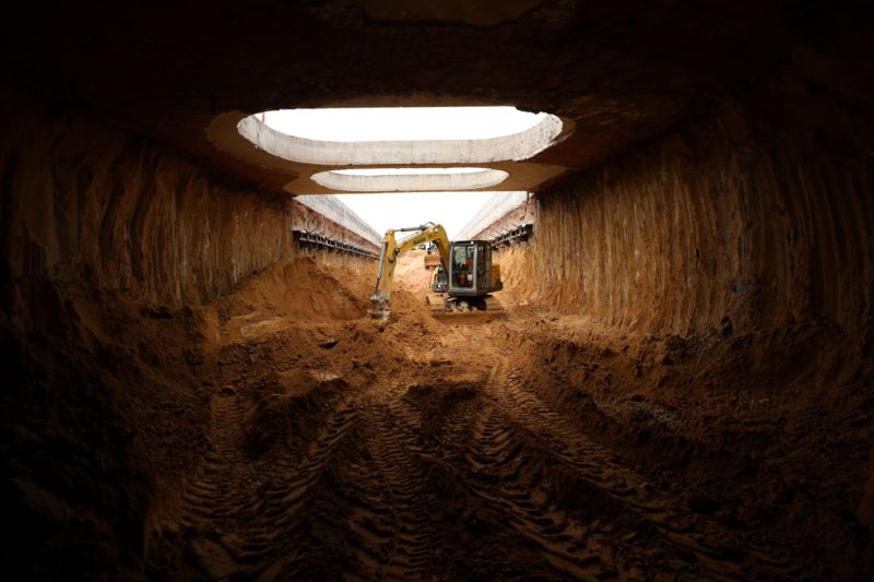 Obras Passagem inferior - Túnel Marituba - Fotos Pedro Guerreiro <div class='credito_fotos'>Foto: Pedro Guerreiro / Ag. Pará   |   <a href='/midias/2022/originais/15482_bb025934-1b0e-dc9a-de60-cf33cc07b1d3.jpg' download><i class='fa-solid fa-download'></i> Download</a></div>