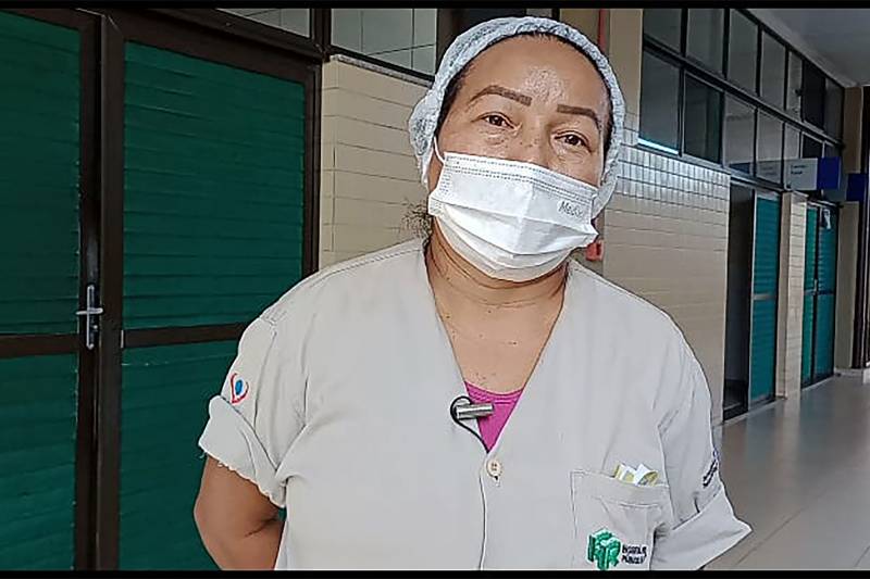 A auxiliar de Serviços Gerais, Maria Antônia Viana de Souza, também aprovou a conduta da equipe multiprofissional do HRPM