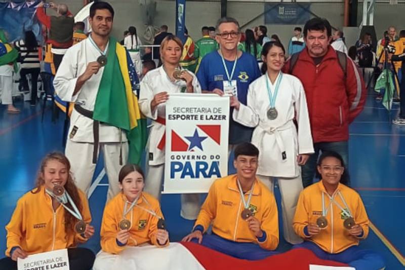 El pueblo de Pará gana 15 medallas en el Mundial de Karate en Argentina