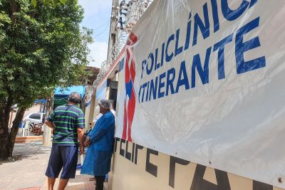 notícia: Moradores de São Miguel do Guamá recebem atendimentos da Policlínica Itinerante